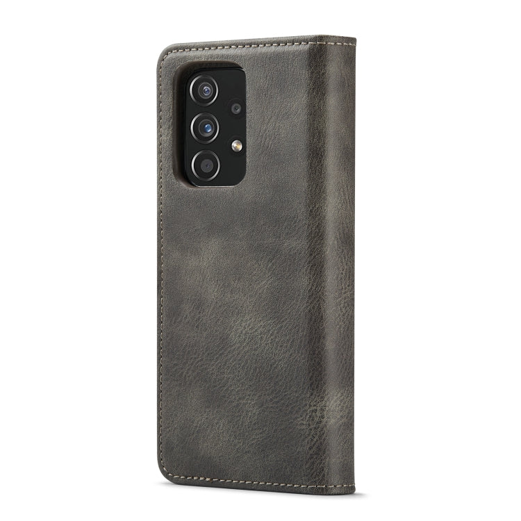 For Samsung Galaxy A53 5G DG.MING Crazy Horse Texture Detachable Magnetic Leather Phone Case(Grey) - Galaxy Phone Cases by DG.MING | Online Shopping UK | buy2fix