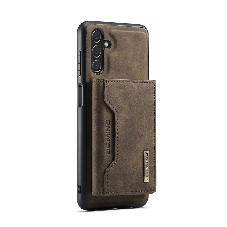 For Samsung Galaxy A13 5G DG.MING M2 Series 3-Fold Multi Card Bag Phone Case(Coffee) - Galaxy Phone Cases by DG.MING | Online Shopping UK | buy2fix