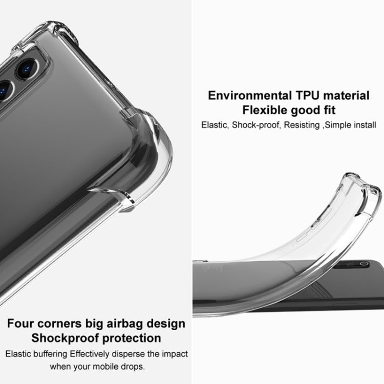 For Honor 60 5G imak All-inclusive Shockproof Airbag TPU Case with Screen Protector(Transparent Black) - Honor Cases by imak | Online Shopping UK | buy2fix