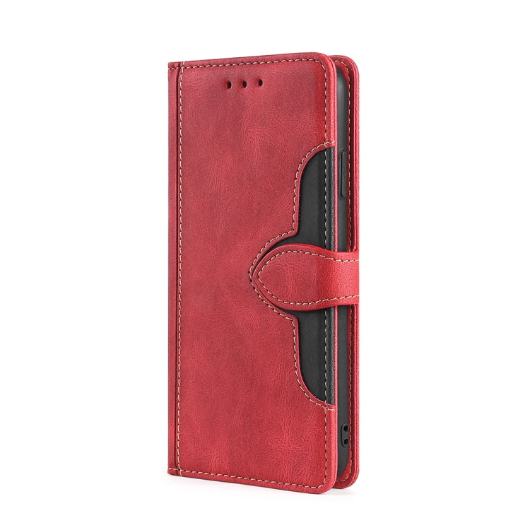 For Ulefone Note 11P Skin Feel Straw Hat Magnetic Buckle Leather Phone Case(Red) - Ulefone Cases by buy2fix | Online Shopping UK | buy2fix