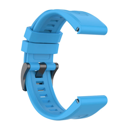 For Garmin Fenix 7 Quick Release Silicone Watch Band(Sky Blue) - Watch Bands by buy2fix | Online Shopping UK | buy2fix