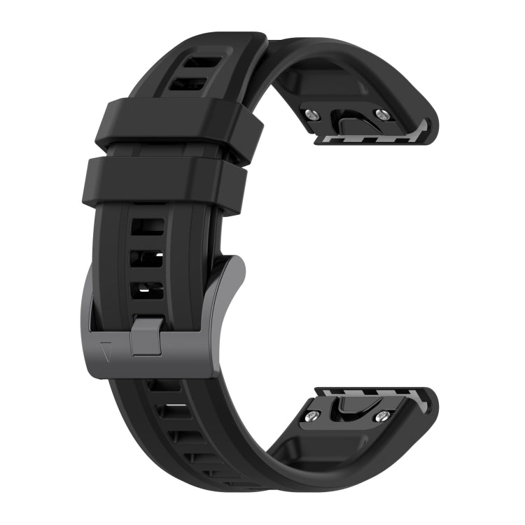 For Garmin Fenix 7S Quick Release Silicone Watch Band(Black) - Watch Bands by buy2fix | Online Shopping UK | buy2fix