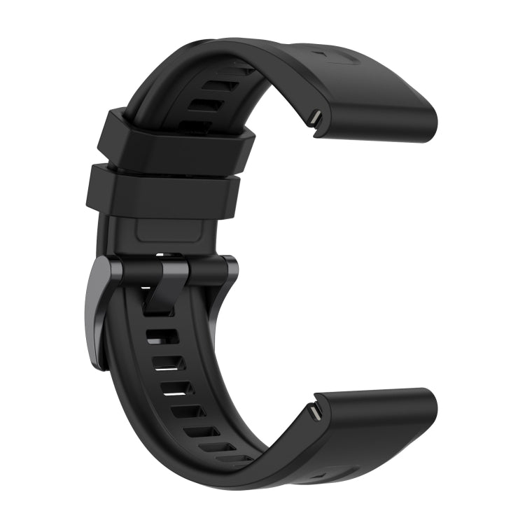 For Garmin Fenix 7S Quick Release Silicone Watch Band(Black) - Watch Bands by buy2fix | Online Shopping UK | buy2fix