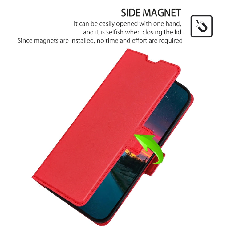 For Doogee Y8 Ultra-thin Voltage Side Buckle PU + TPU Leather Phone Case(Red) - More Brand by buy2fix | Online Shopping UK | buy2fix