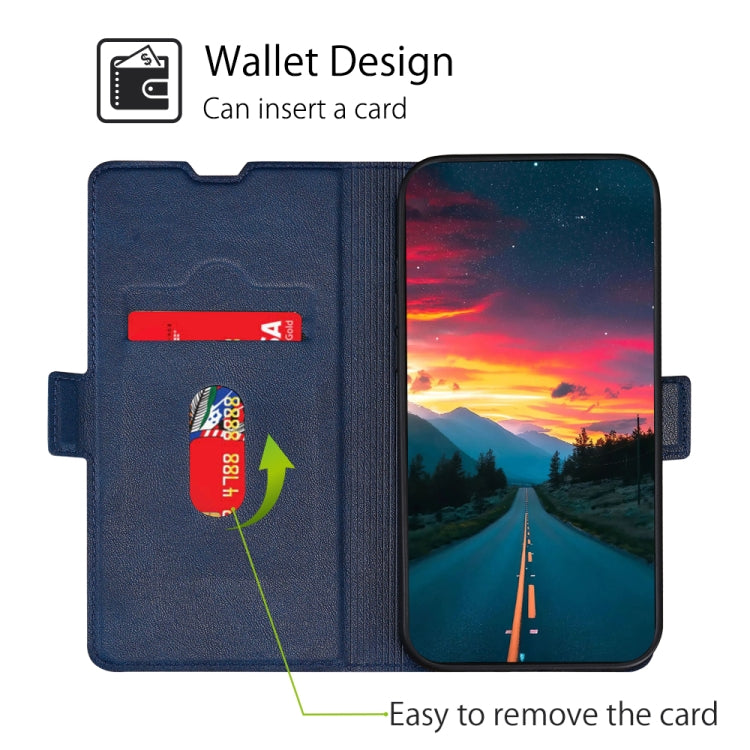 For Ulefone Note 10 Ultra-thin Voltage Side Buckle PU + TPU Leather Phone Case(Blue) - Ulefone Cases by buy2fix | Online Shopping UK | buy2fix