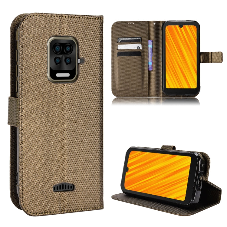 For Doogee S59 / S59 Pro Diamond Texture Leather Phone Case(Brown) - Doogee Cases by buy2fix | Online Shopping UK | buy2fix