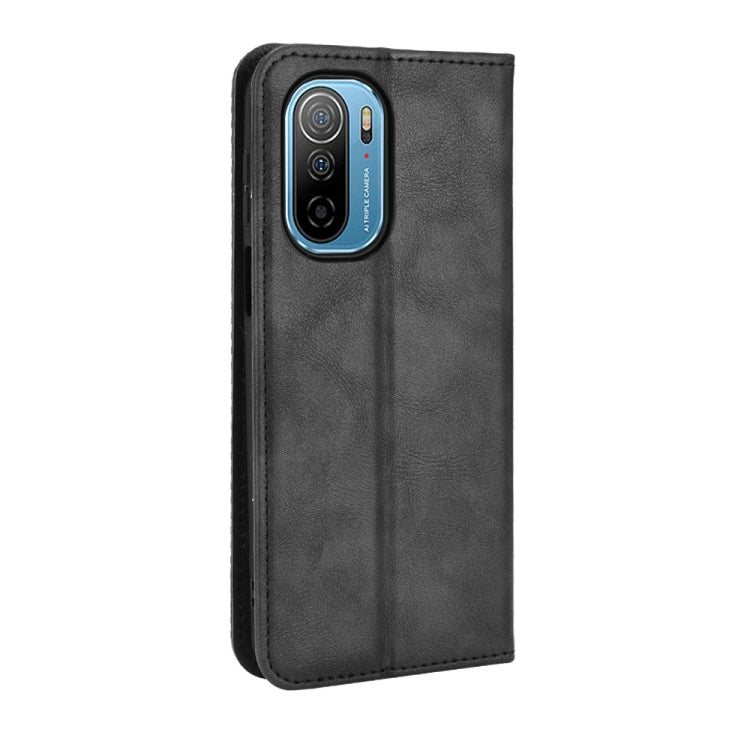 For Ulefone Note 13P Magnetic Buckle Retro Texture Leather Phone Case(Black) - OPPO Cases by buy2fix | Online Shopping UK | buy2fix