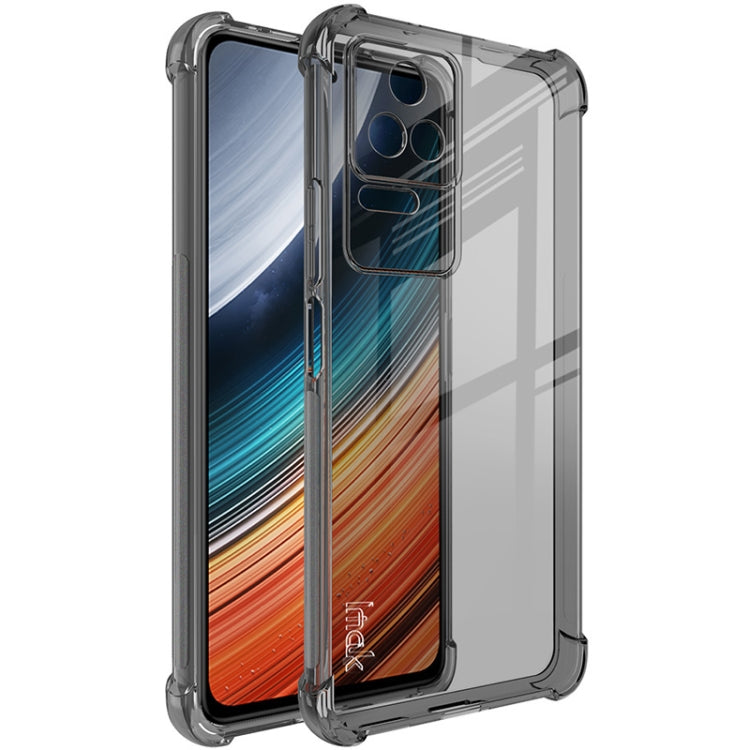 For Xiaomi Redmi K40S 5G imak TPU Phone Case with Screen Protector(Transparent Black) - Xiaomi Cases by imak | Online Shopping UK | buy2fix