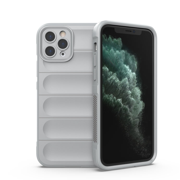 For iPhone 11 Pro Max Magic Shield TPU + Flannel Phone Case (Grey) - iPhone 11 Pro Max Cases by buy2fix | Online Shopping UK | buy2fix