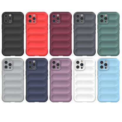 For iPhone 12 Pro Max Magic Shield TPU + Flannel Phone Case(Light Blue) - iPhone 12 Pro Max Cases by buy2fix | Online Shopping UK | buy2fix
