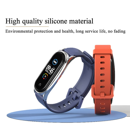 For Xiaomi Mi Band 3/4/5/6 Mijobs CS Silicone Waterproof Watch Band(Orange+Black) - Watch Bands by MIJOBS | Online Shopping UK | buy2fix