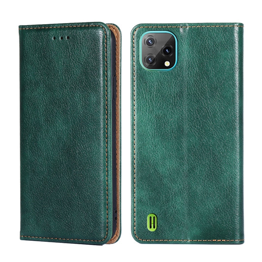 For Blackview A55 Pure Color Magnetic Leather Phone Case(Green) - More Brand by buy2fix | Online Shopping UK | buy2fix