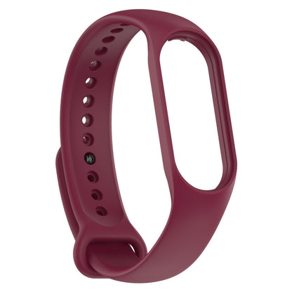 For Xiaomi Mi Band 7 / 7NFC / 6 / 6 NFC / 5 / 5 NFC / Amazfit Band 5 Official Silicone Watch Band(Wine Red) - Watch Bands by buy2fix | Online Shopping UK | buy2fix