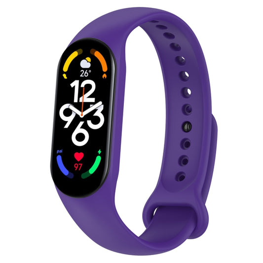 For Xiaomi Mi Band 7 / 7NFC / 6 / 6 NFC / 5 / 5 NFC / Amazfit Band 5 Official Silicone Watch Band(Star Purple) - Watch Bands by buy2fix | Online Shopping UK | buy2fix