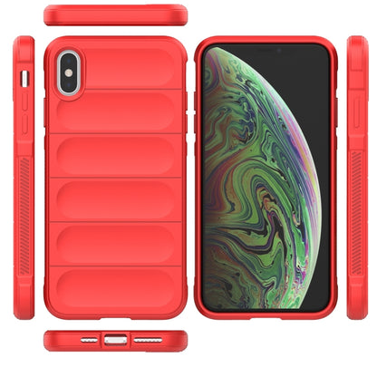 For iPhone XS Max Magic Shield TPU + Flannel Phone Case(Dark Green) - More iPhone Cases by buy2fix | Online Shopping UK | buy2fix