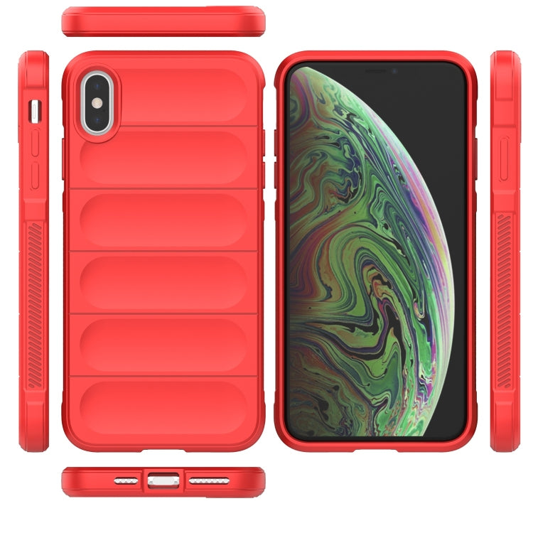 For iPhone XS Max Magic Shield TPU + Flannel Phone Case(Light Blue) - More iPhone Cases by buy2fix | Online Shopping UK | buy2fix
