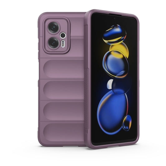 For Xiaomi Redmi Note 11T Pro Magic Shield TPU + Flannel Phone Case(Purple) - Xiaomi Cases by buy2fix | Online Shopping UK | buy2fix