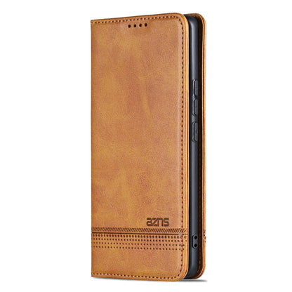 For vivo X100 AZNS Magnetic Calf Texture Leather Phone Case(Light Brown) - X100 Cases by AZNS | Online Shopping UK | buy2fix