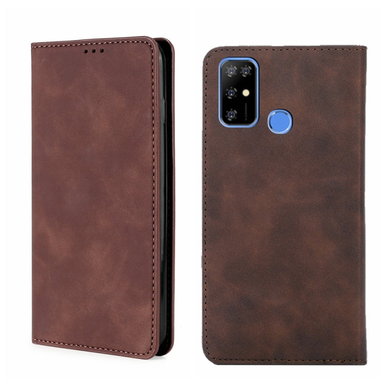 For DOOGEE X96 Pro Skin Feel Magnetic Horizontal Flip Leather Phone Case(Dark Brown) - More Brand by buy2fix | Online Shopping UK | buy2fix