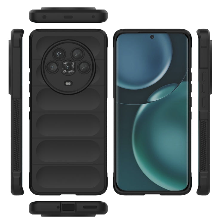 For Honor Magic4 Magic Shield TPU + Flannel Phone Case(Black) - Honor Cases by buy2fix | Online Shopping UK | buy2fix