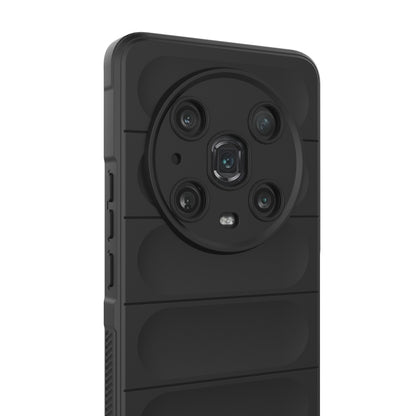 For Honor Magic4 Pro Magic Shield TPU + Flannel Phone Case(Black) - Honor Cases by buy2fix | Online Shopping UK | buy2fix