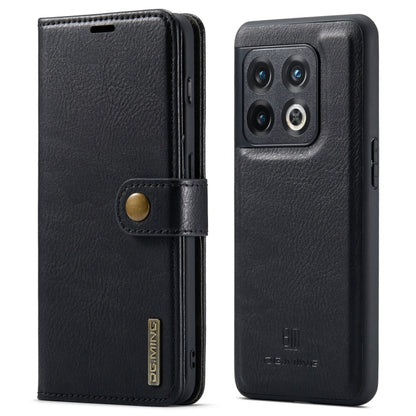 For OnePlus 10 Pro DG.MING Crazy Horse Texture Detachable Magnetic Leather Phone Case(Black) - OnePlus Cases by DG.MING | Online Shopping UK | buy2fix