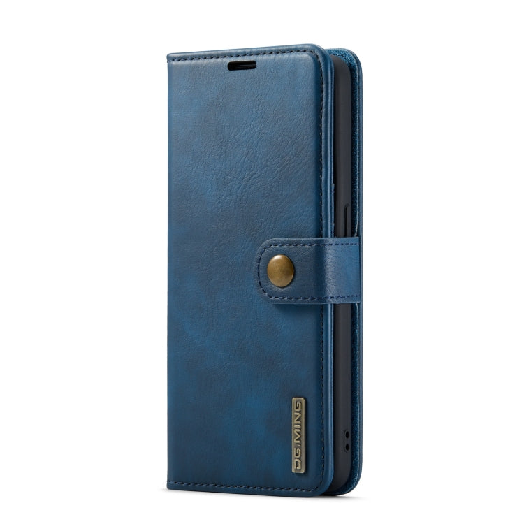 For OnePlus Nord N20 5G DG.MING Crazy Horse Texture Detachable Magnetic Leather Phone Case(Blue) - OnePlus Cases by DG.MING | Online Shopping UK | buy2fix