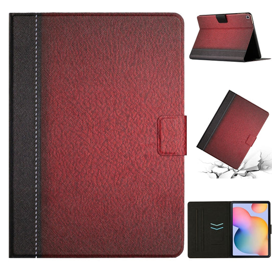 For Samsung Galaxy Tab A7 Lite T220 Stitching Solid Color Smart Leather Tablet Case(Red) - Tab A7 Lite T220 / T225 by buy2fix | Online Shopping UK | buy2fix