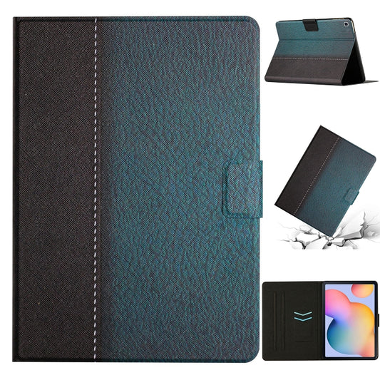 For Samsung Galaxy Tab A7 Lite T220 Stitching Solid Color Smart Leather Tablet Case(Green) - Tab A7 Lite T220 / T225 by buy2fix | Online Shopping UK | buy2fix