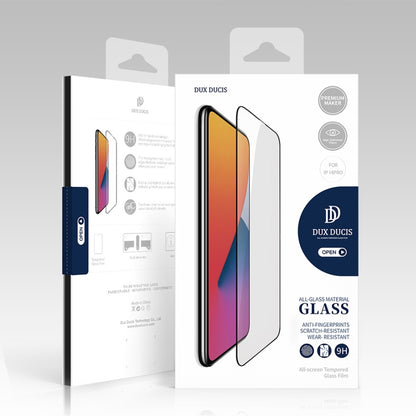 For iPhone 14 Pro 10pcs DUX DUCIS 0.33mm 9H Medium Alumina Tempered Glass Film(Black) - iPhone 14 Pro Tempered Glass by DUX DUCIS | Online Shopping UK | buy2fix