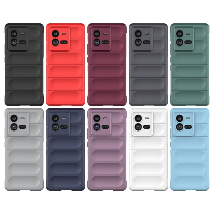 For vivo iQOO 10 Pro 5G Magic Shield TPU + Flannel Phone Case(Purple) - vivo Cases by buy2fix | Online Shopping UK | buy2fix