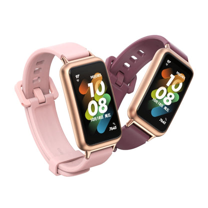 For Huawei Band 7 / 7 NFC MIJOBS Breathable Silicone Watch Band(Wine Red Rose Gold) - Watch Bands by MIJOBS | Online Shopping UK | buy2fix