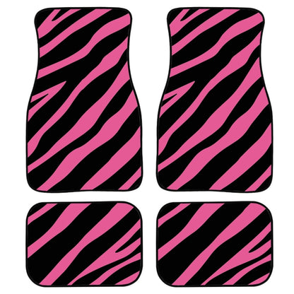 4 in 1 Zebra Stripe Universal Printing Auto Car Floor Mats Set, Style:HN1253 - Floor Mats by buy2fix | Online Shopping UK | buy2fix