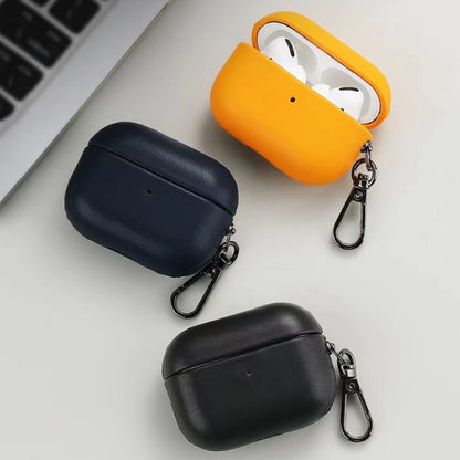 For Apple AirPods Pro 2 PU Leather Wireless Bluetooth Earphone Protective Case(Black) - For AirPods Pro 2 by buy2fix | Online Shopping UK | buy2fix