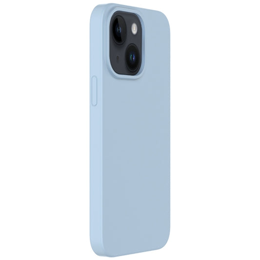 For iPhone 14 Mutural Karen Series Liquid Silicone Magsafe Phone Case(Misty Blue) - iPhone 14 Cases by Mutural | Online Shopping UK | buy2fix