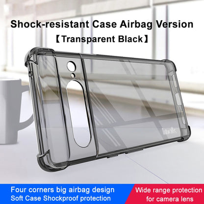 For Google Pixel 7 imak Shockproof Airbag TPU Phone Case(Transparent Black) - Google Cases by imak | Online Shopping UK | buy2fix