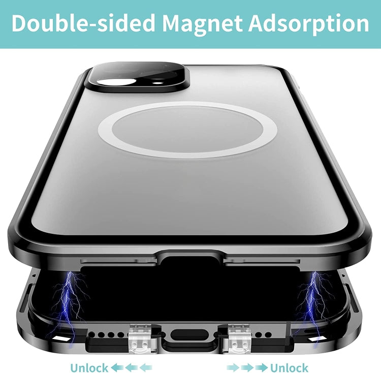 For iPhone 12 Pro Max 360 Full Body Magnetic Frosted Magsafe Phone Case(Black) - iPhone 12 Pro Max Cases by buy2fix | Online Shopping UK | buy2fix