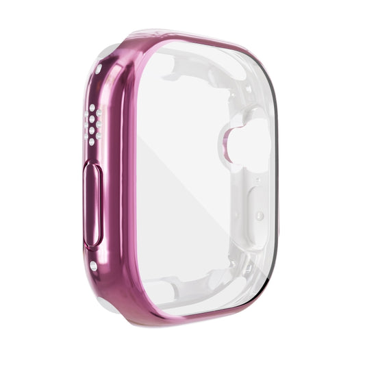 For Apple Watch 8 / 7 41mm All-inclusive Plating TPU Shockproof Case(Pink) - Watch Cases by buy2fix | Online Shopping UK | buy2fix