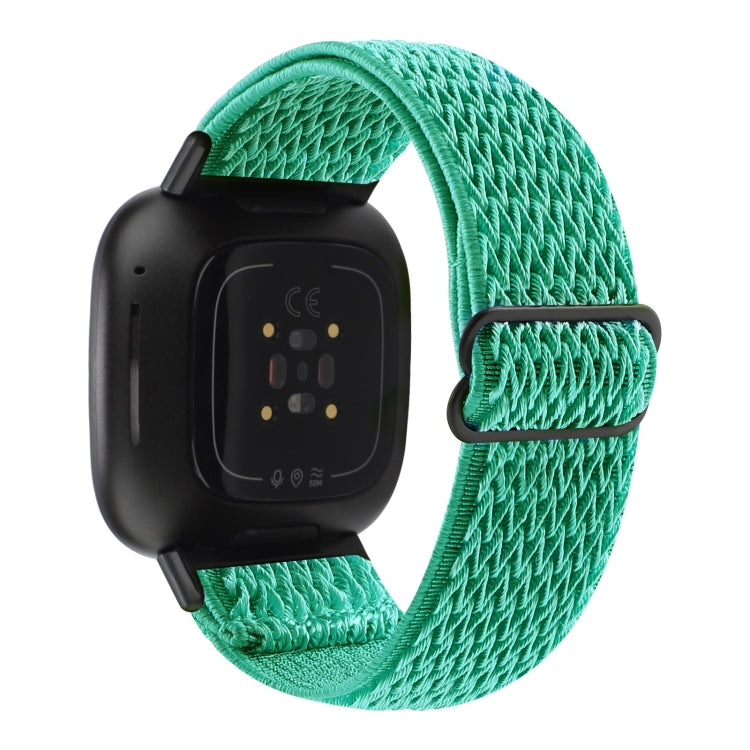 For Fitbit Versa 4 / Sense 2 Universal Wave Nylon Watch Band(Mint Green) - Watch Bands by buy2fix | Online Shopping UK | buy2fix