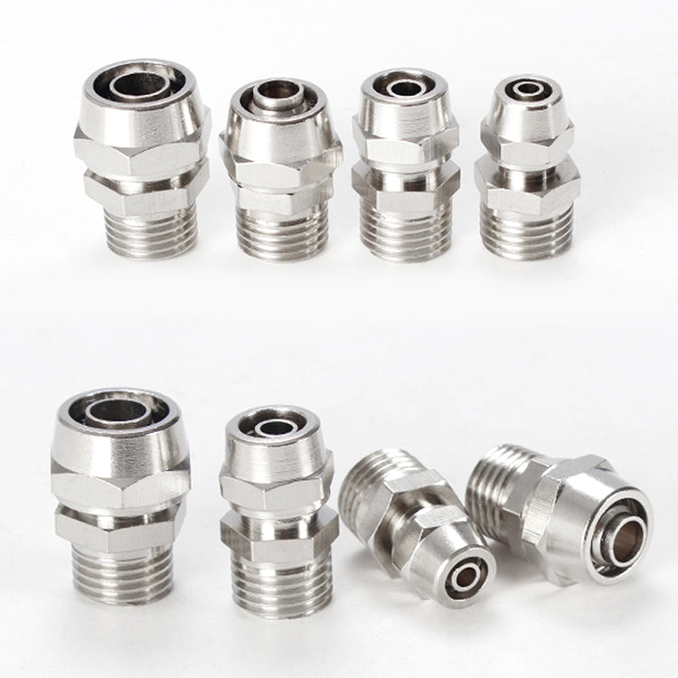 PC6-M5 LAIZE 10pcs Nickel Plated Copper Pneumatic Quick Fitting Connector - Interface Series by LAIZE | Online Shopping UK | buy2fix