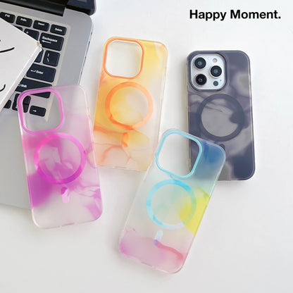 For iPhone 14 Pro Max Watercolor Magsafe Phone Case(Black) - iPhone 14 Pro Max Cases by buy2fix | Online Shopping UK | buy2fix