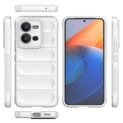 For vivo V25 5G Global Magic Shield TPU + Flannel Phone Case(White) - vivo Cases by buy2fix | Online Shopping UK | buy2fix