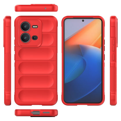 For vivo V25 5G Global Magic Shield TPU + Flannel Phone Case(Red) - vivo Cases by buy2fix | Online Shopping UK | buy2fix