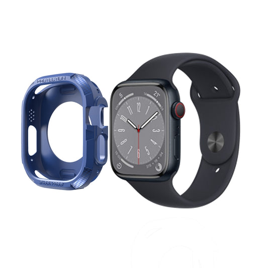 Carbon Fiber Shockproof Case For Apple Watch Ultra 49mm(Blue) - Watch Cases by buy2fix | Online Shopping UK | buy2fix