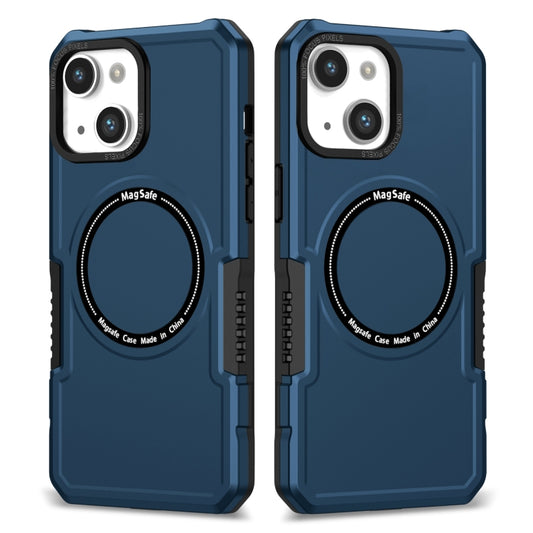 For iPhone 14 Plus MagSafe Shockproof Armor Phone Case(Dark Blue) - iPhone 14 Plus Cases by buy2fix | Online Shopping UK | buy2fix