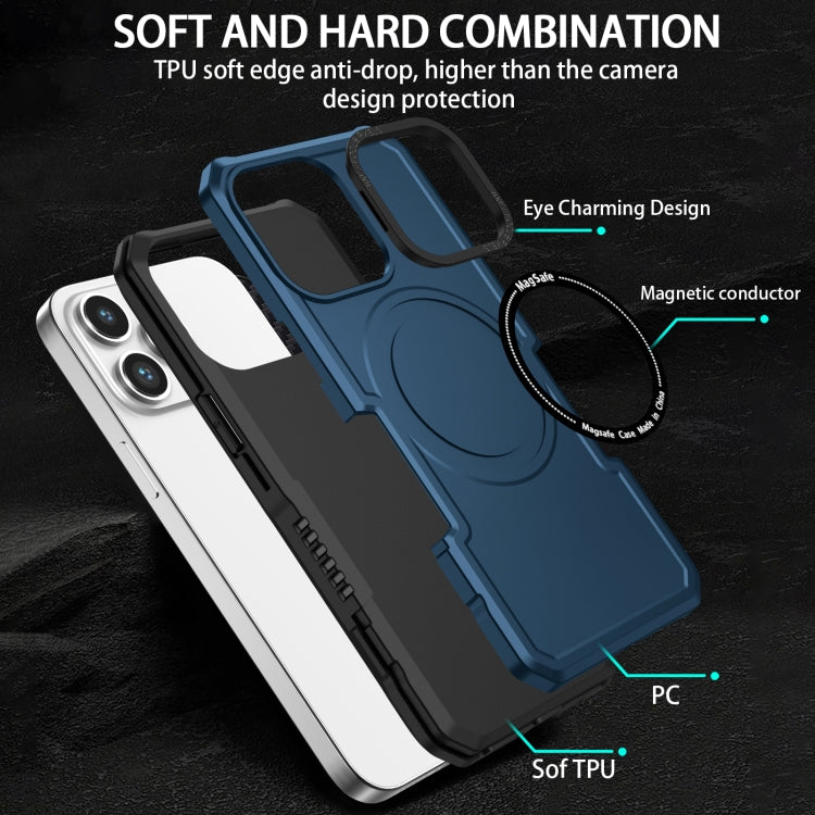 For iPhone 12 MagSafe Shockproof Armor Phone Case(Dark Blue) - iPhone 12 / 12 Pro Cases by buy2fix | Online Shopping UK | buy2fix