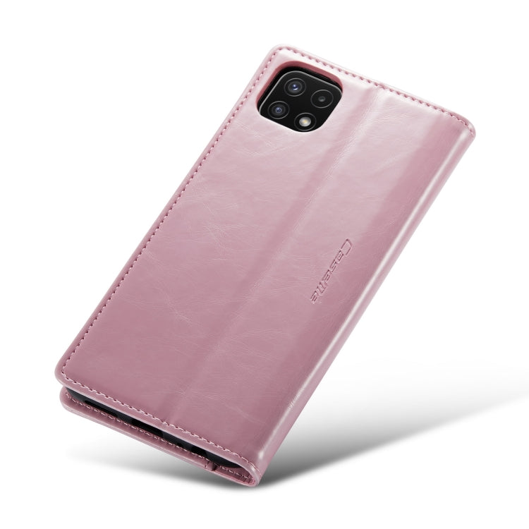 For Samsung Galaxy A22 5G / F42 5G CaseMe 003 Crazy Horse Texture Leather Phone Case(Rose Gold) - Galaxy Phone Cases by CaseMe | Online Shopping UK | buy2fix