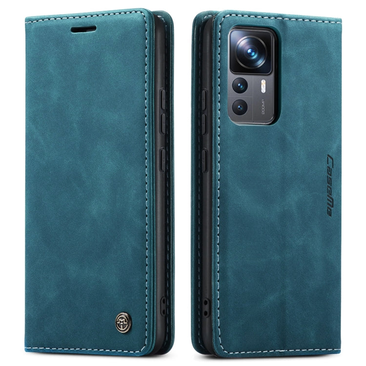 For Xiaomi 12T / 12T Pro CaseMe 013 Multifunctional Horizontal Flip Leather Phone Case(Blue) - Xiaomi Cases by CaseMe | Online Shopping UK | buy2fix