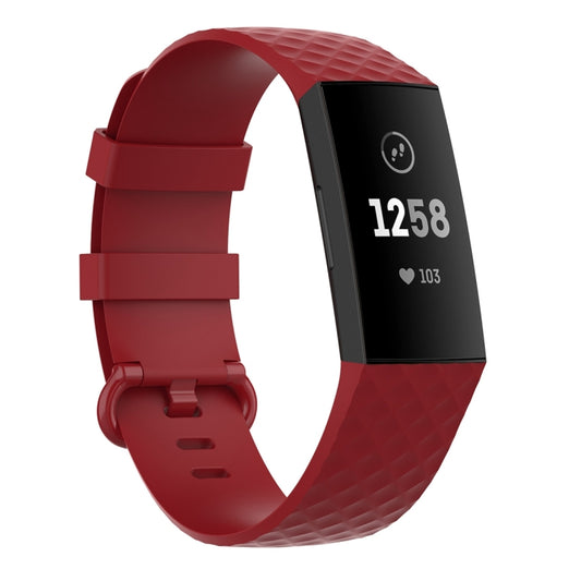 Color Buckle TPU Wrist Strap Watch Band for Fitbit Charge 4 / Charge 3 / Charge 3 SE, Size: L(Red) - Watch Bands by buy2fix | Online Shopping UK | buy2fix