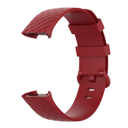 Color Buckle TPU Wrist Strap Watch Band for Fitbit Charge 4 / Charge 3 / Charge 3 SE, Size: L(Red) - Watch Bands by buy2fix | Online Shopping UK | buy2fix